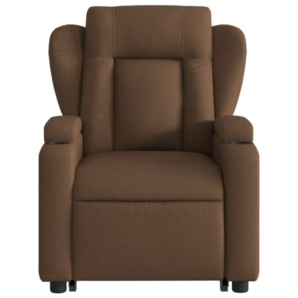 Fauteuil inclinable de massage électrique Marron Tissu