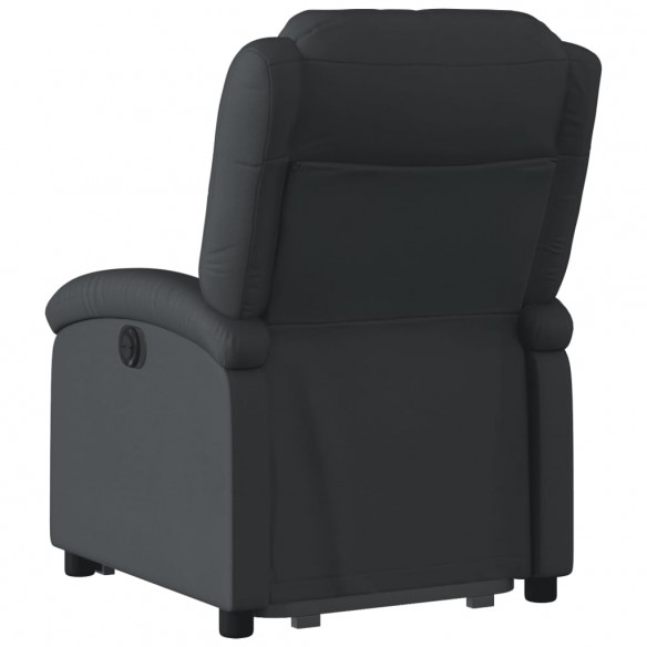 Fauteuil inclinable électrique noir cuir véritable