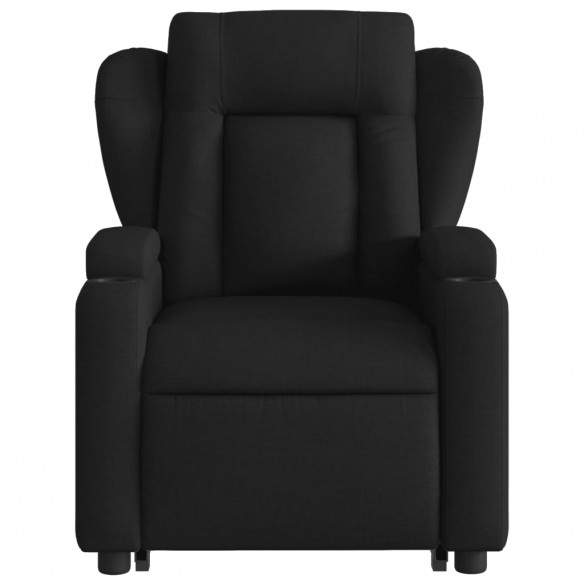 Fauteuil inclinable de massage électrique Noir Tissu