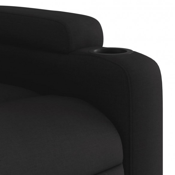 Fauteuil inclinable de massage électrique Noir Tissu