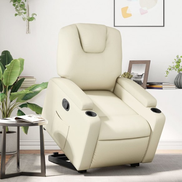 Fauteuil inclinable Crème Similicuir