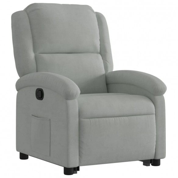 Fauteuil inclinable Gris clair Velours