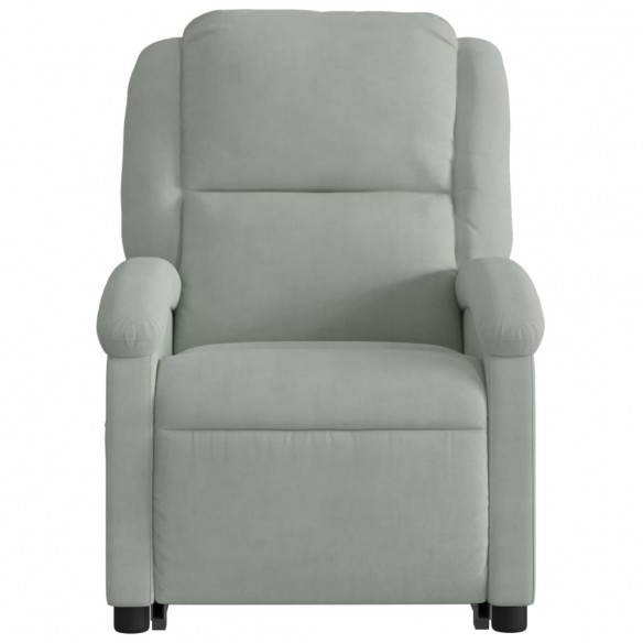 Fauteuil inclinable Gris clair Velours