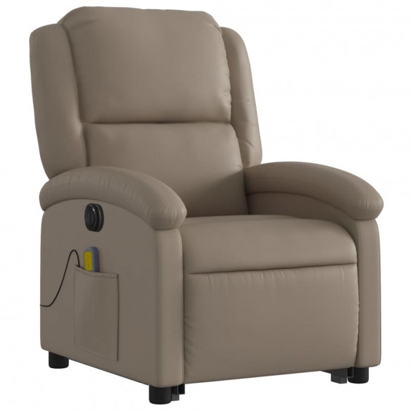 Fauteuil inclinable de massage électrique cappuccino similicuir