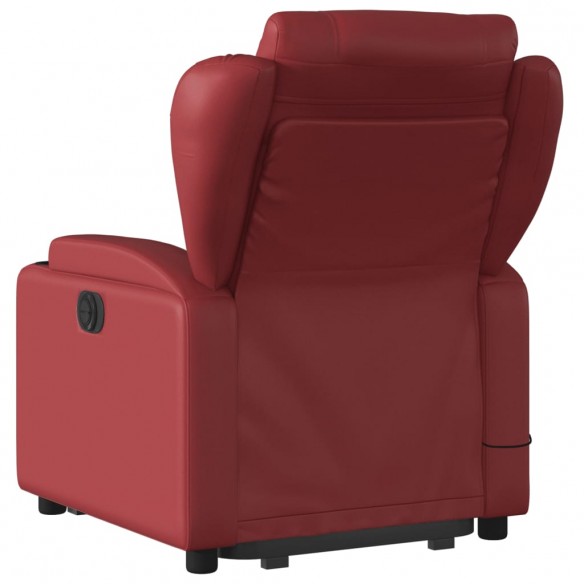 Fauteuil inclinable de massage électrique rouge bordeaux