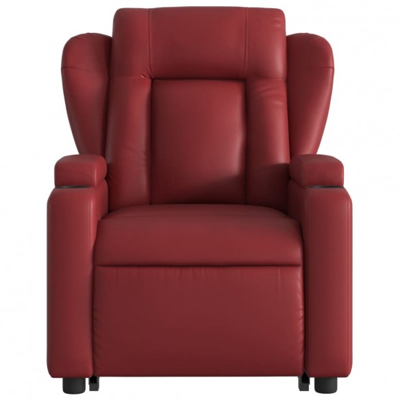 Fauteuil inclinable de massage électrique rouge bordeaux