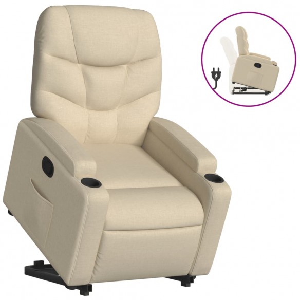 Fauteuil inclinable Crème Tissu