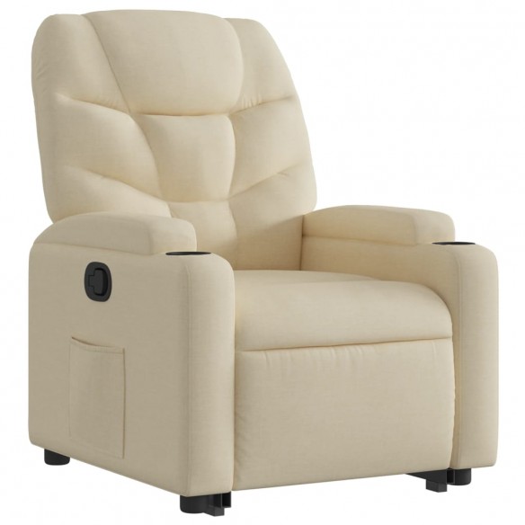 Fauteuil inclinable Crème Tissu