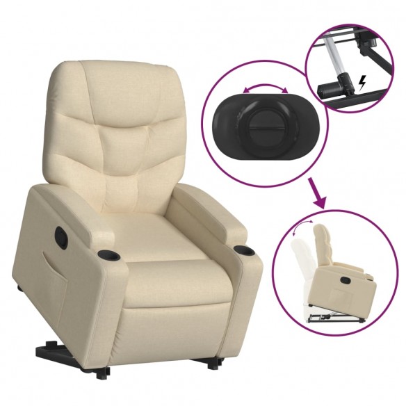 Fauteuil inclinable Crème Tissu