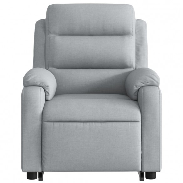 Fauteuil inclinable de massage électrique Gris clair Tissu