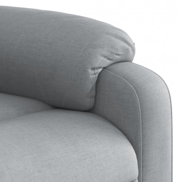 Fauteuil inclinable de massage électrique Gris clair Tissu