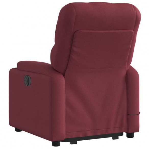 Fauteuil inclinable de massage électrique Rouge bordeaux Tissu