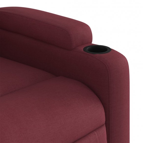 Fauteuil inclinable de massage électrique Rouge bordeaux Tissu