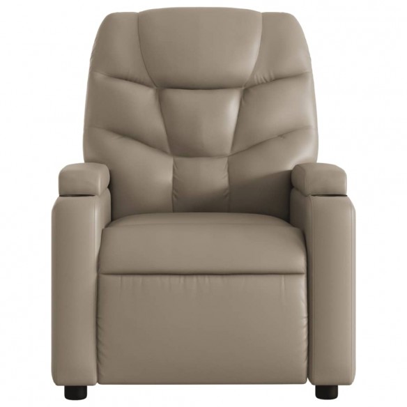 Fauteuil inclinable de massage électrique cappuccino similicuir