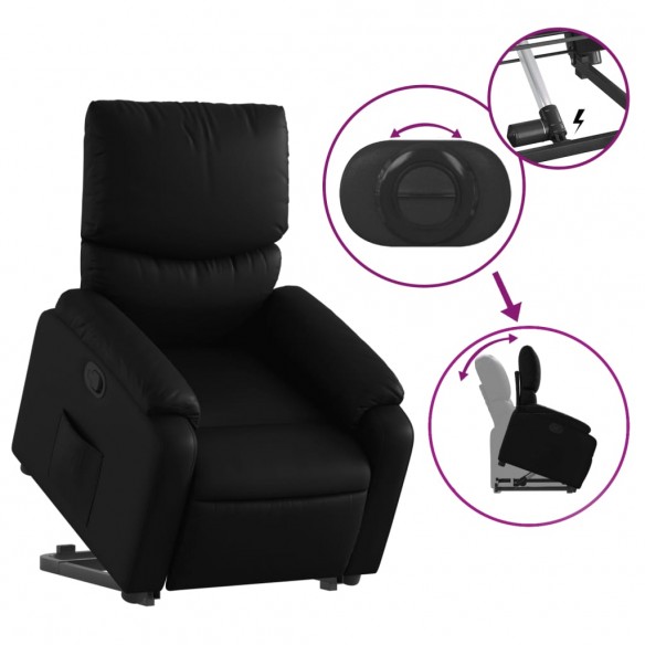 Fauteuil inclinable Noir Similicuir