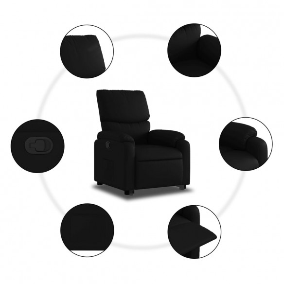 Fauteuil inclinable Noir Similicuir