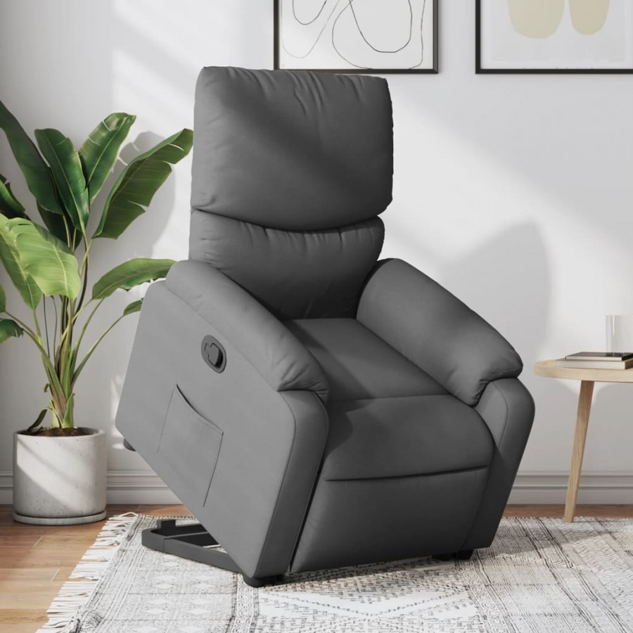 Fauteuil inclinable Gris foncé Tissu