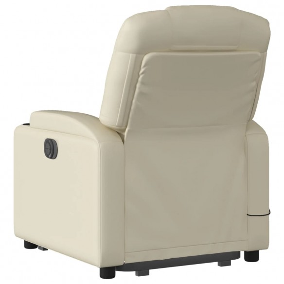 Fauteuil inclinable de massage Crème Similicuir