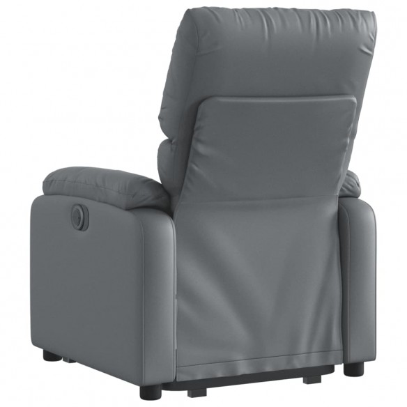 Fauteuil inclinable électrique gris similicuir