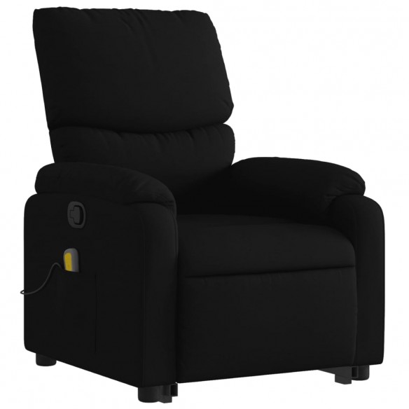 Fauteuil de massage inclinable Noir Tissu