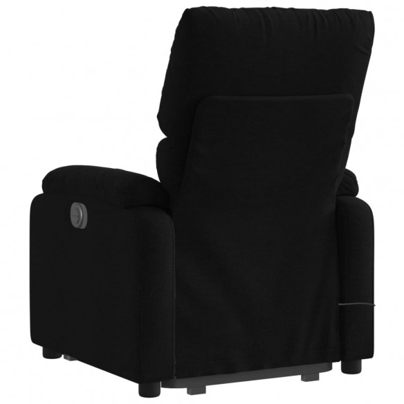 Fauteuil de massage inclinable Noir Tissu