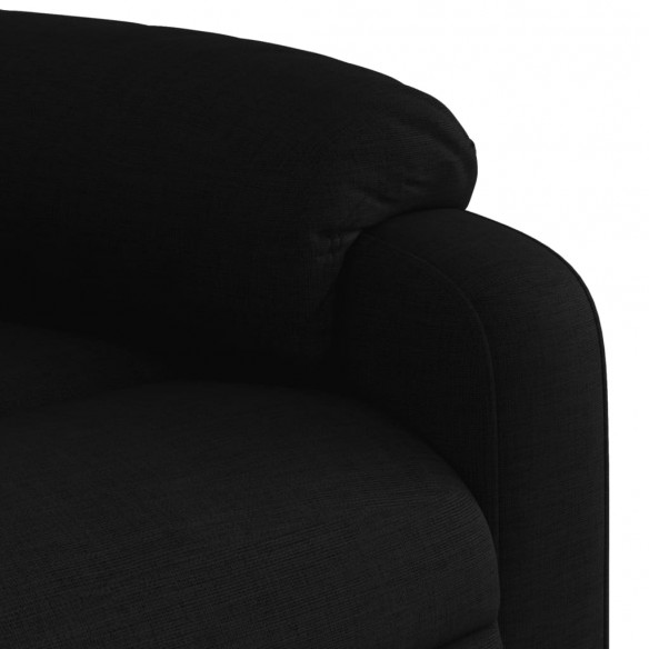 Fauteuil de massage inclinable Noir Tissu