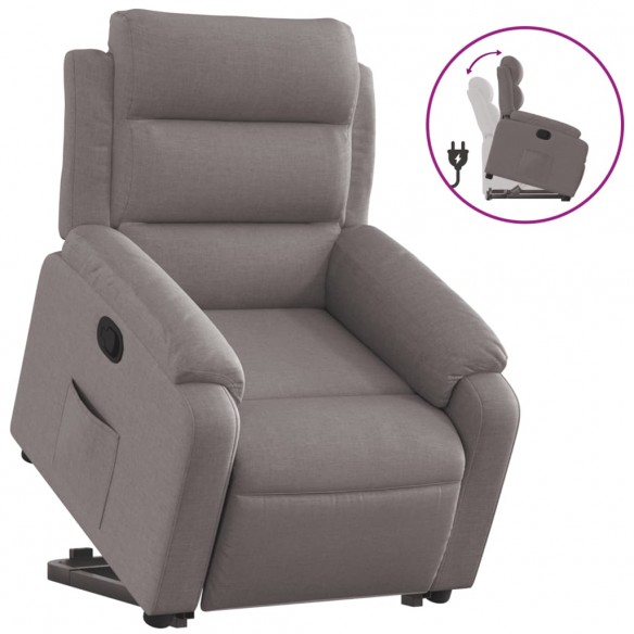 Fauteuil inclinable taupe tissu