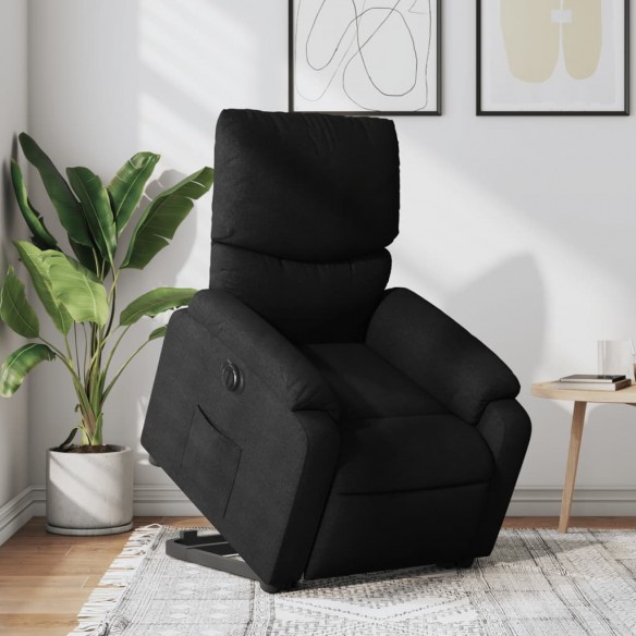 Fauteuil inclinable électrique noir tissu