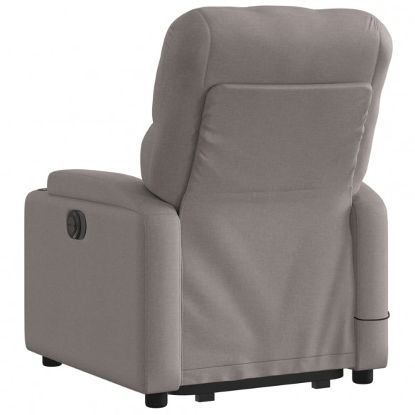 Fauteuil inclinable de massage électrique Taupe Tissu