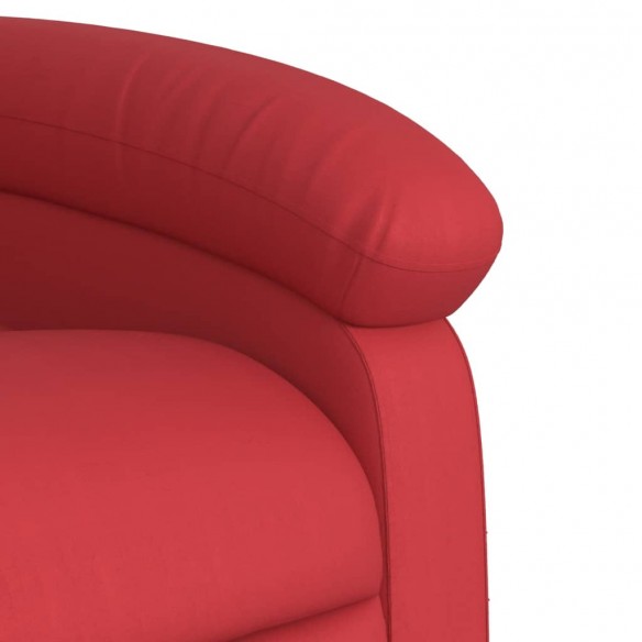 Fauteuil inclinable de massage Rouge Similicuir