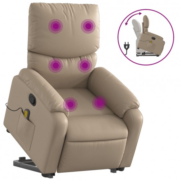 Fauteuil inclinable de massage Cappuccino Similicuir