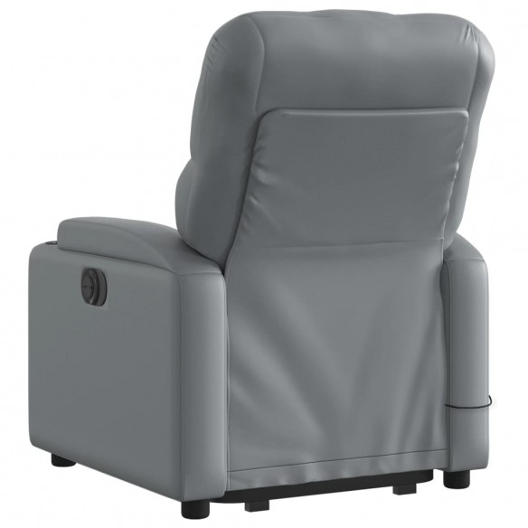 Fauteuil inclinable de massage Gris Similicuir