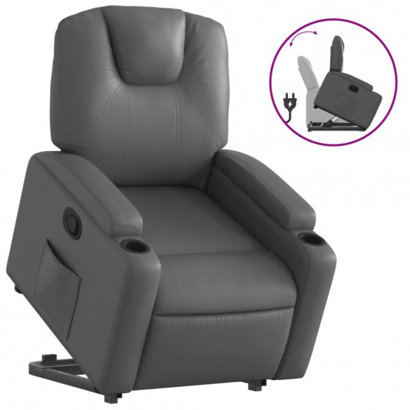 Fauteuil inclinable Gris Similicuir