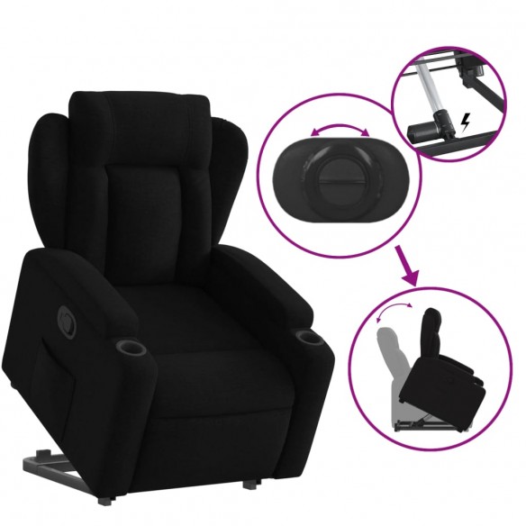 Fauteuil inclinable noir tissu