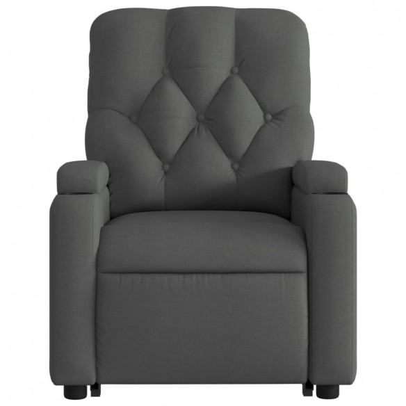 Fauteuil inclinable électrique gris foncé tissu