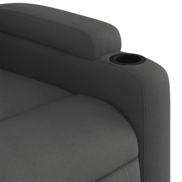 Fauteuil inclinable électrique gris foncé tissu