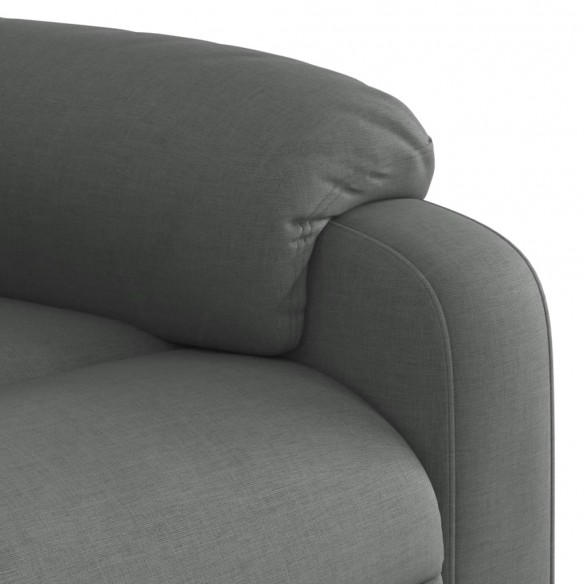 Fauteuil inclinable électrique Gris foncé Tissu