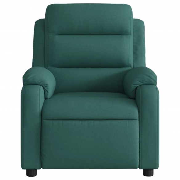 Fauteuil inclinable électrique Vert foncé Tissu