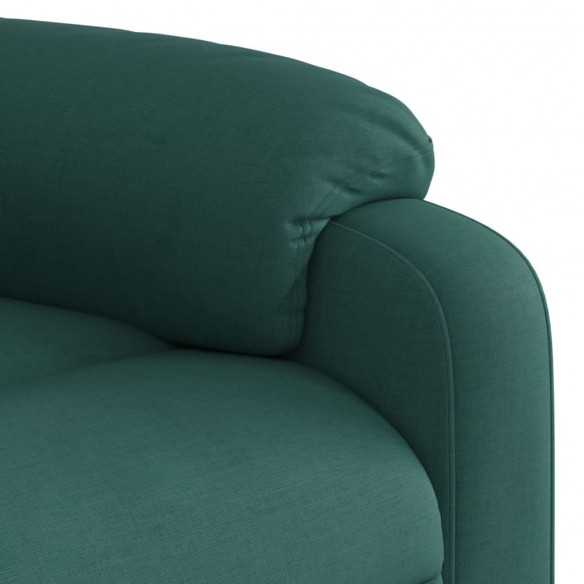 Fauteuil inclinable électrique Vert foncé Tissu