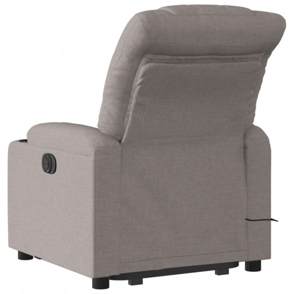 Fauteuil inclinable de massage Taupe Tissu