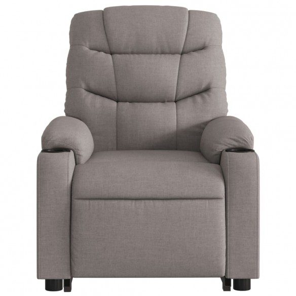 Fauteuil inclinable de massage Taupe Tissu