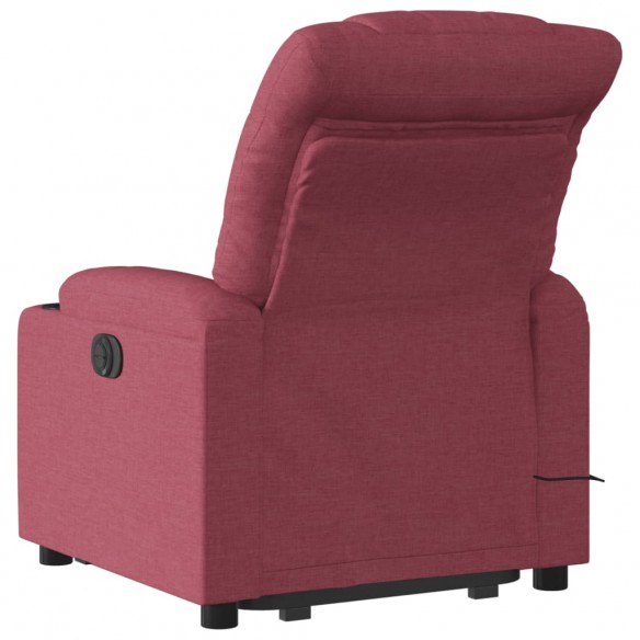 Fauteuil inclinable de massage électrique Rouge bordeaux Tissu