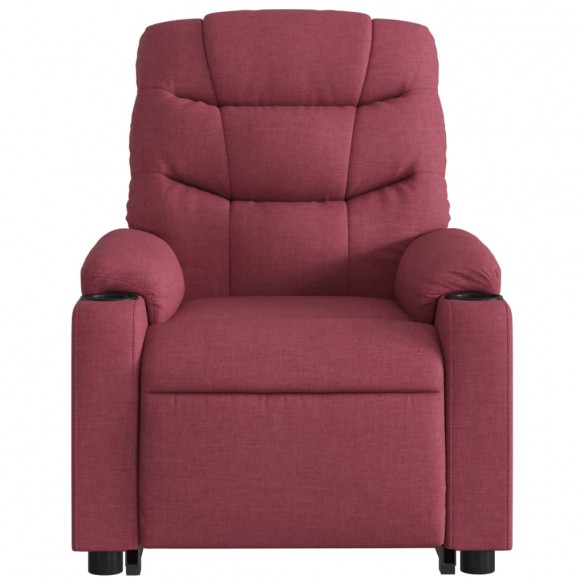 Fauteuil inclinable de massage électrique Rouge bordeaux Tissu