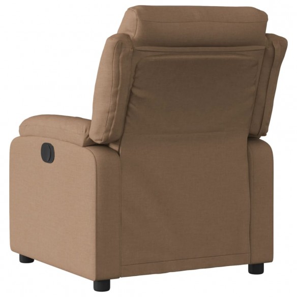 Fauteuil inclinable électrique Marron Tissu