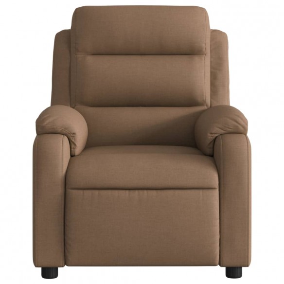 Fauteuil inclinable électrique Marron Tissu