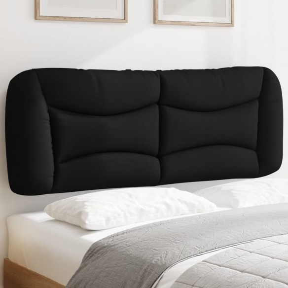 Coussin de tête de lit noir 140 cm tissu