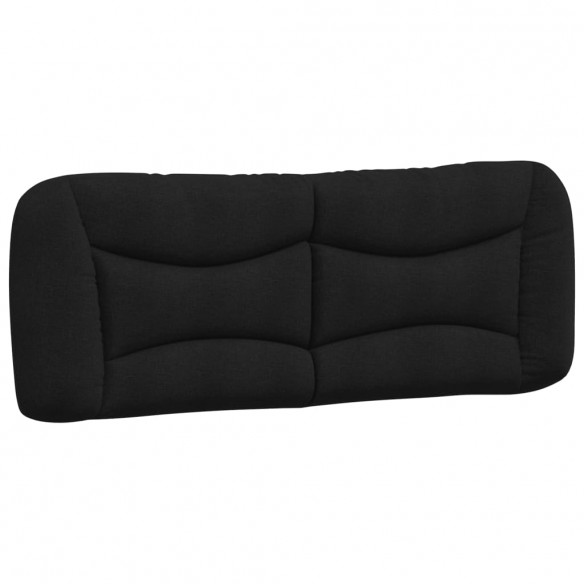 Coussin de tête de lit noir 140 cm tissu