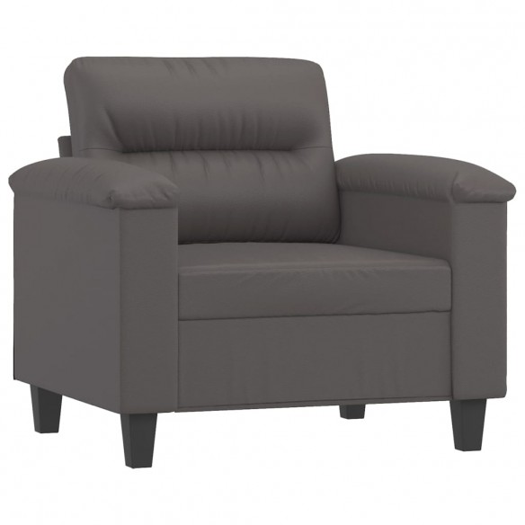 Fauteuil Gris 60 cm Similicuir