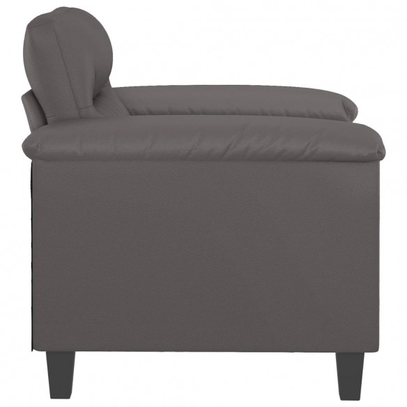 Fauteuil Gris 60 cm Similicuir