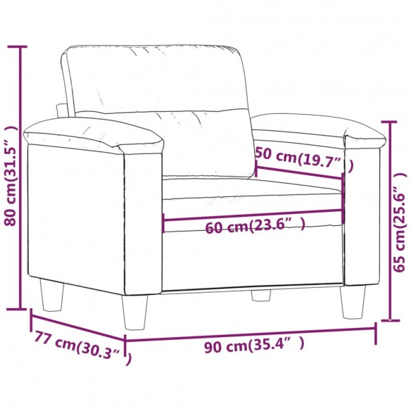 Fauteuil Gris 60 cm Similicuir